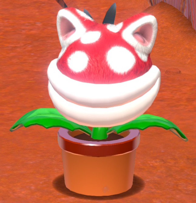 File Sm Dwbf Cat Potted Piranha Plant Png Super Mario Wiki The Mario