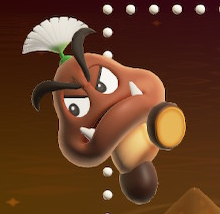 File SMBW Big Goomba Dandelion Parachute Png Super Mario Wiki The