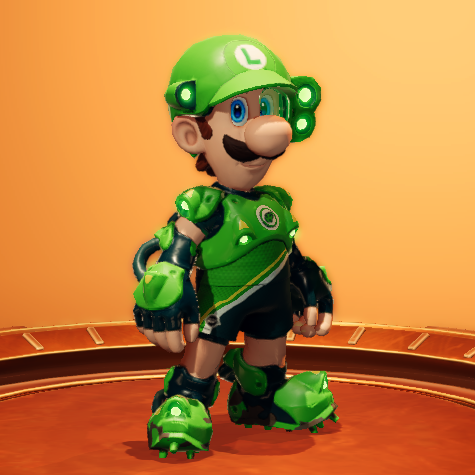 File Luigi Chain Gear Mario Strikers Battle League Png Super