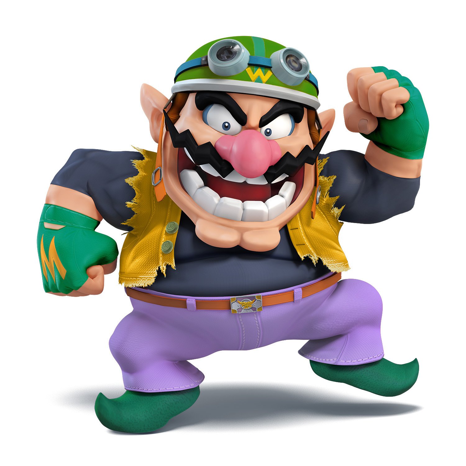 File Wario Ssb Artwork Green Super Mario Wiki The Mario