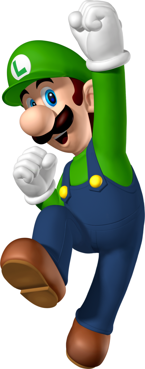 File NSMBDS Luigi Jumping Artwork Png Super Mario Wiki The Mario