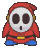 Sprite of a Shy Guy from the Audience, facing the viewer, from Paper Mario: The Thousand-Year Door.