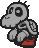 Battle idle animation of a Dry Bones from Paper Mario
