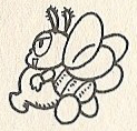 Artwork of Bee Fly from KC Deluxe Vol. 24: Wario Land: Super Mario Land 3 Part 1.
