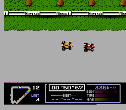 Screenshot of Circuit-7 from Famicom Grand Prix: F1 Race