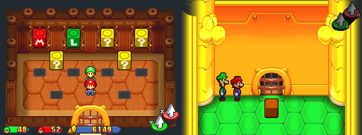 Second, third, fourth, fifth, sixth and seventh blocks in Koopaseum of the Mario & Luigi: Partners in Time.