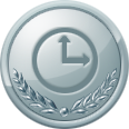 A silver Time Attack medal in New Super Mario Bros. U