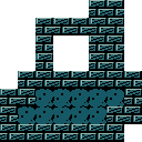 Ground (block) in Super Mario Maker - Super Mario Bros. game style, Ghost House theme.
