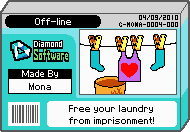 The shelf cover for one of Mona's microgames in WarioWare: D.I.Y.