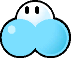 Sprite of an Ice Cherbil from Super Paper Mario.