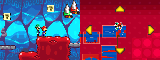 Third and fourth blocks in Trash Pit of Mario & Luigi: Bowser's Inside Story.