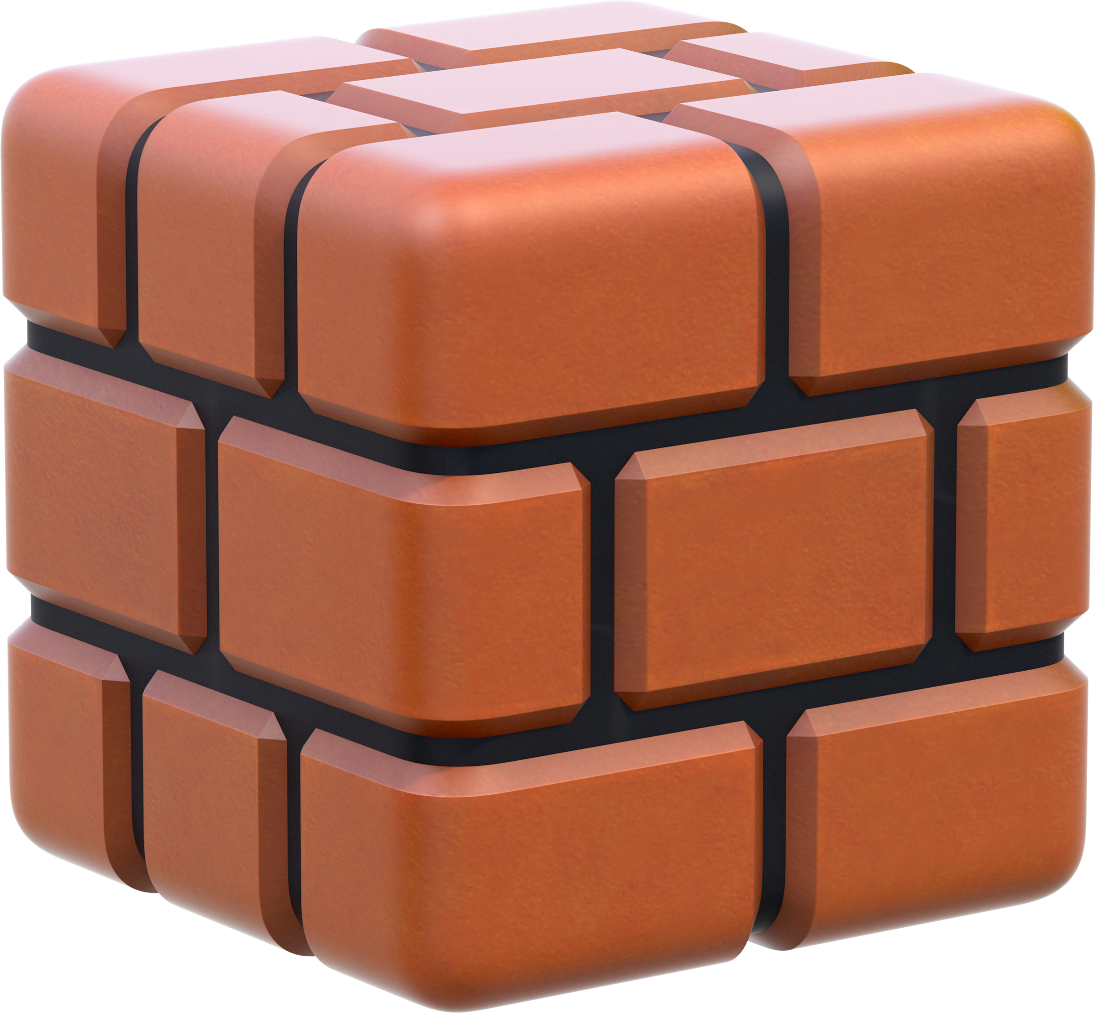 Artwork of a Brick Block in Super Mario 3D World