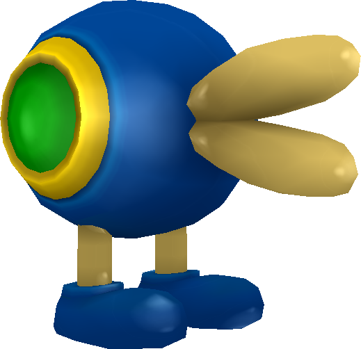 Rendered model of a Cataquack from Super Mario Galaxy.