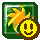 Sprite of the unused Lucky Day P badge in Paper Mario: The Thousand-Year Door.