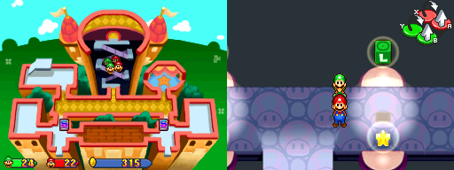 Nineteenth block in the present Princess Peach's Castle of Mario & Luigi: Partners in Time.