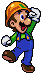 Sprite of Luigi winning in Wrecking Crew '98.
