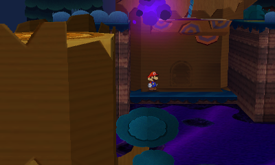 First paperization spot in Gauntlet Pond of Paper Mario: Sticker Star.