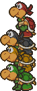 Battle idle animation of the Koopa Bros. from Paper Mario
