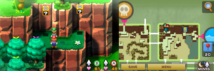 Fifth and sixth blocks in Beanbean Fields of Mario & Luigi: Superstar Saga + Bowser's Minions.