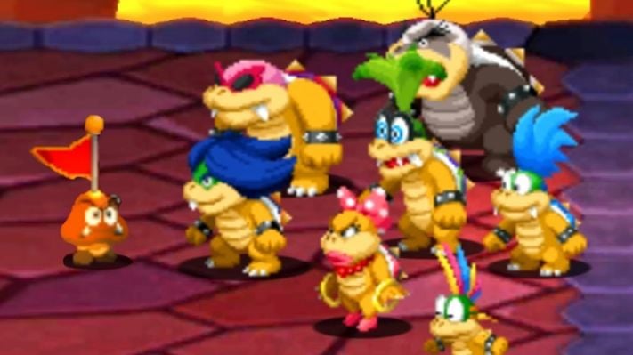 Koopalings with Captain Goomba