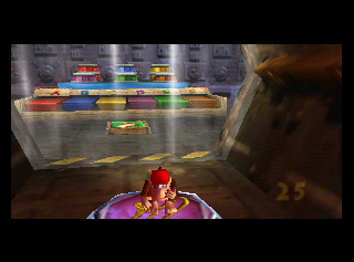 Diddy Kong doing his special move Guitar Gazump.