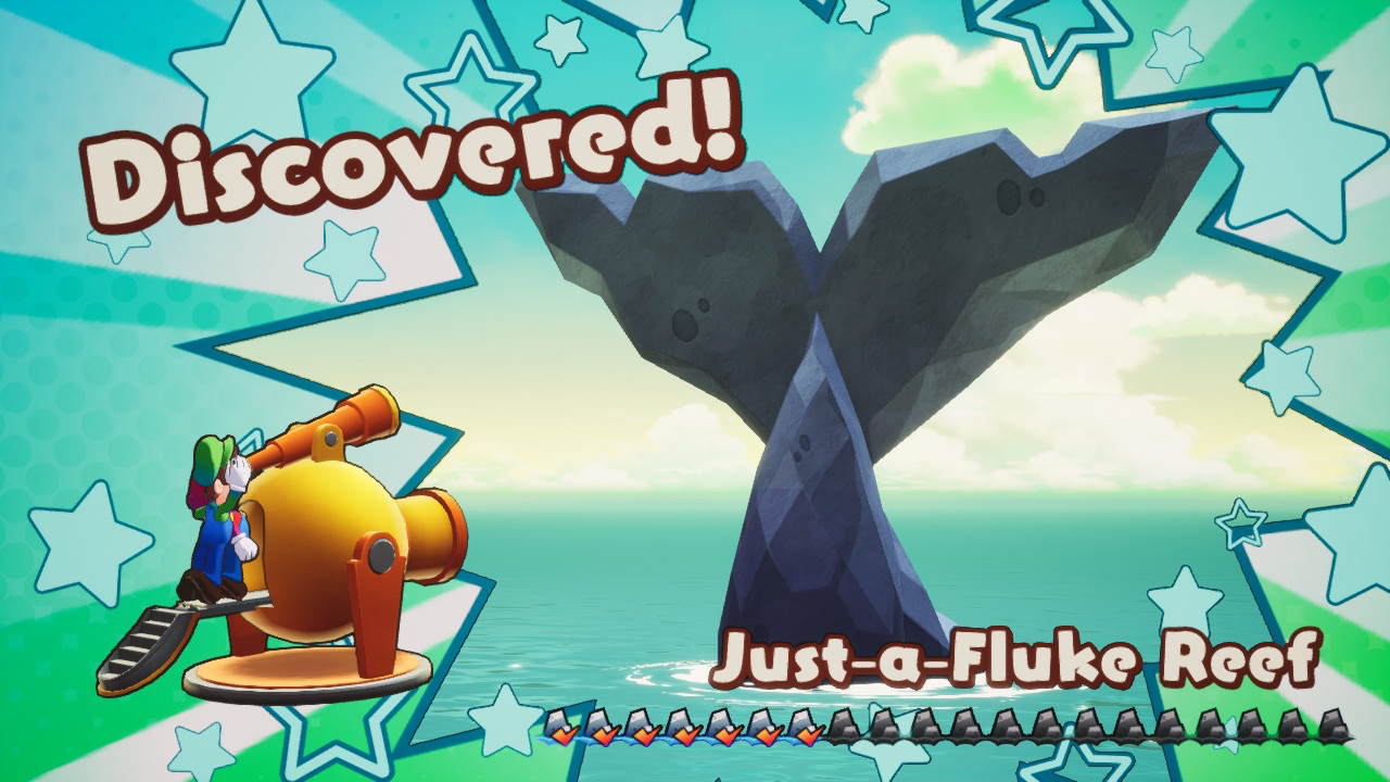 The Just-a-Fluke Reef in Mario & Luigi: Brothership.