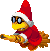 The unused Red Magikoopa on a broom, as seen in Minion Quest