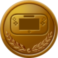 A bronze Boost Mode medal in New Super Mario Bros. U