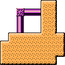 Ground (block) in Super Mario Maker 2 - Super Mario Bros. 3 game style, Desert theme.