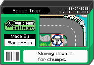 The shelf cover for one of Wario-Man's microgames in WarioWare: D.I.Y.