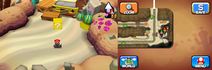 Block 23 in Dozing Sands of Mario & Luigi: Dream Team.
