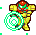 Unused sprite of Samus Aran from Mario & Luigi: Superstar Saga
