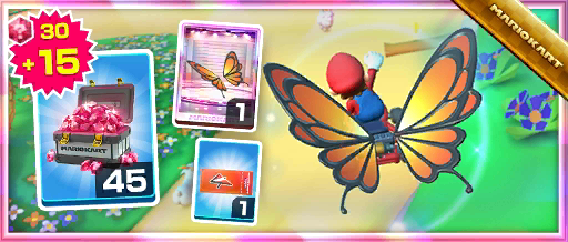 The Butterfly Sunset Pack from the Flower Tour in Mario Kart Tour