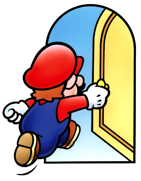 File:Mario entering door SMA artwork.png