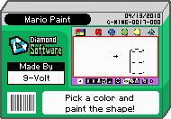 The shelf cover for one of 9-Volt's microgames in WarioWare: D.I.Y.