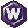 Earlier sprite of the W Emblem from the Paper Mario: The Thousand-Year Door demo on the Interactive Demo Disc 18.
