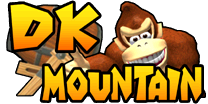 The logo for DK Mountain, from Mario Kart Double Dash!!.