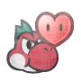 Yoshi Kid's health icon (red)