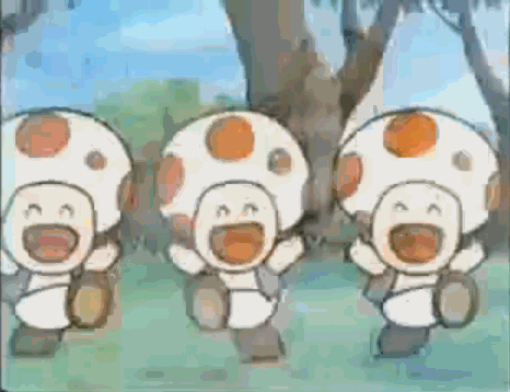 Toads dancing in happiness