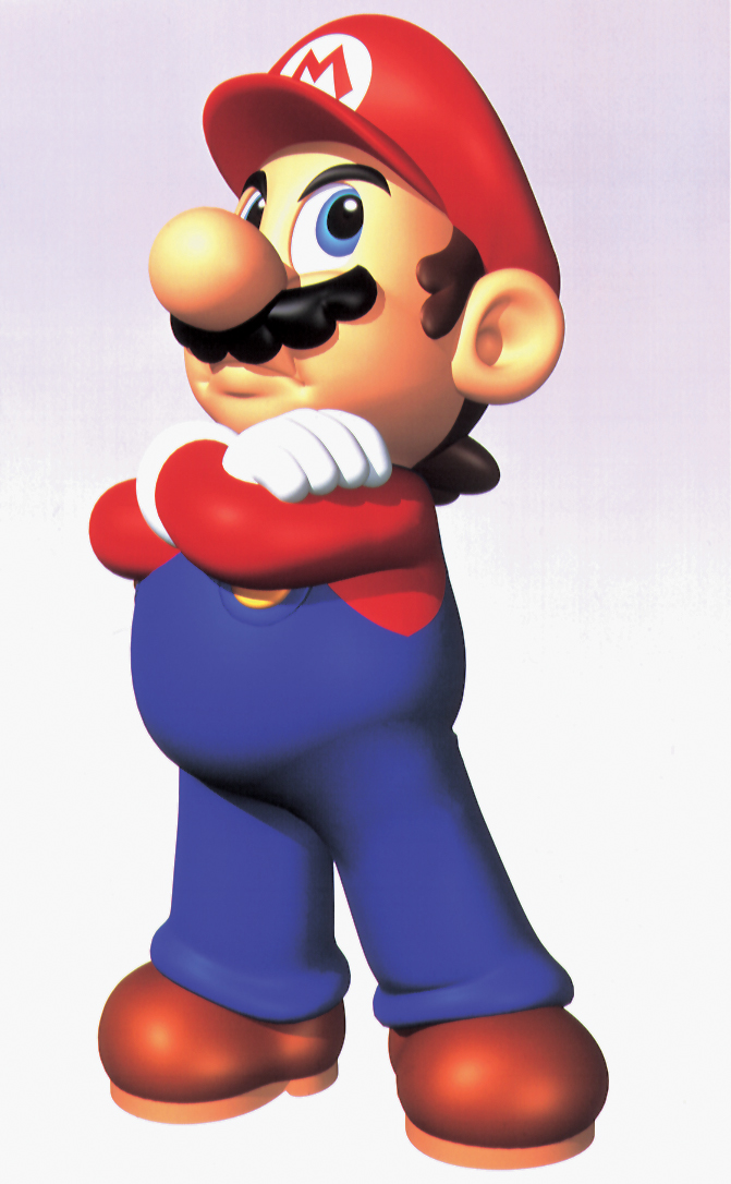 File:Mario Hands Crossed Artwork - Super Mario 64.png - Super Mario ...