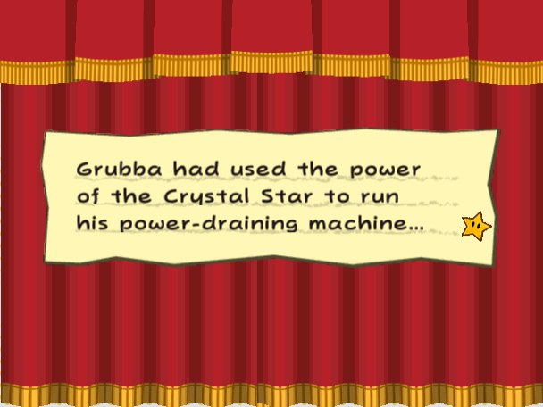 The ending words of Chapter 3 of Paper Mario: The Thousand-Year Door