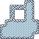 Ground (block) in Super Mario Maker 2 - Super Mario World game style, Castle theme.