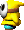 Sprite of a Yellow Shy Guy from Yoshi's Story.
