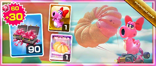 The Strawberry Donut Pack from the Cooking Tour in Mario Kart Tour