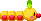 Side-view sprite of a Squiggler from Mario & Luigi: Bowser's Inside Story + Bowser Jr.'s Journey