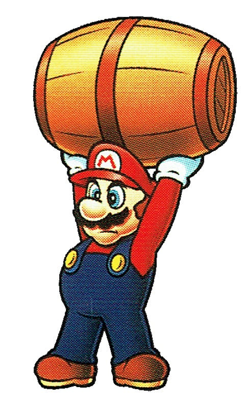 File:Mario Holding a Barrel.jpg - Super Mario Wiki, the Mario encyclopedia