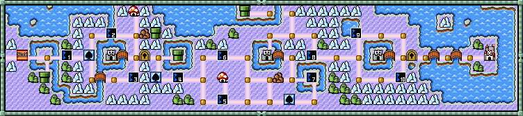 Ice Land as it appears in the Super Mario All-Stars version of Super Mario Bros. 3