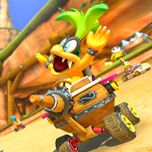File:NSO MK8D May 2022 Week 3 - Character - Iggy in Landship.png