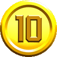 A 10-Coin in the New Super Mario Bros. U style