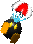 Sprite of a Parabomb from Yoshi's Story